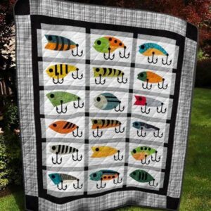 Lovely Fishing Quilt Blanket  Quilt